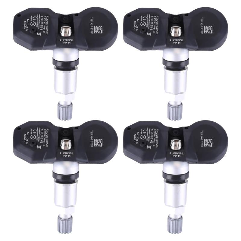 4 Stück Reifendrucksensor Reifendruckkontrollsystem TPMS Sensor kompatibel mit Porsche 991 997 A6 A8 Q7 R8 7PP907275F von Uposao