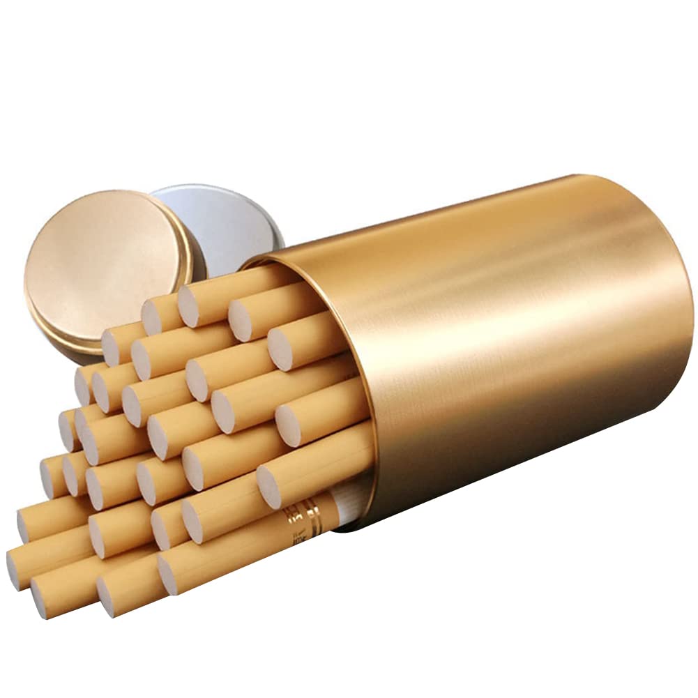 Uposao Aluminium Zigarettenetui für 30 Zigaretten, wasserdichte Zigarettendose Zigarettenschachtel Zigarettencase Metall Zigarettenhülle Zigaretten Kasten für Männer Frauen Damen Geschenk,Gold von Uposao