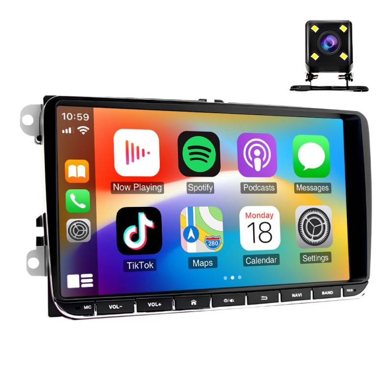 Android 11 Autoradio Autonavigation Stereo Multimedia Player GPS Radio 9 Zoll Touchscreen 2 + 32G für 6R T5 von Uposao