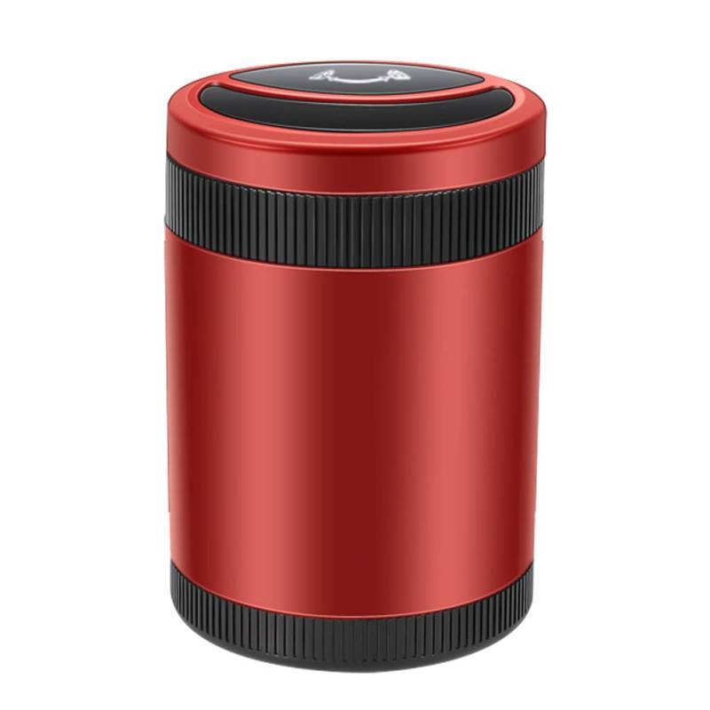 Auto Aschenbecher mit Licht,USB wiederaufladbar LED Auto Zigarette Aschenbecher mit Deckel Rauchfreien Tragbarer Zigarette Rauchfrei Aschenbecherhalter Tablett Aschenbecher für Vans Outdoor Camping von Uposao