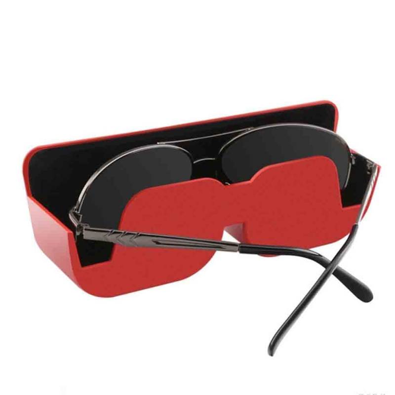 Auto Brillenablage, Brillenhalter Selbstklebende Kfz Sonnenbrillen Etui Brillenbox Sonnenbrillen Aufbewahrung Aufbewahrungsbox Halter Organizer Auto Innenraum Zubehör für Brillen, 16.2cmx5.5cmx3.5cm von Uposao
