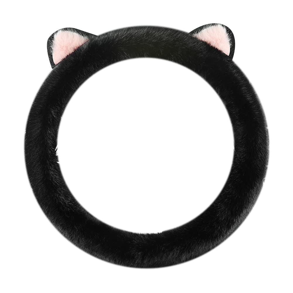 Auto Lenkradabdeckung, 38CM Universal Auto Lenkradhülle Lenkrad Abdeckung Nette Katze Ohr Plüsch Winter Anti Rutsch Warme Lenkradhülle Lenkradschoner Auto Zubehör für Frauen,Schwarz Rosa Auto Lenkradabdeckung, 38CM Universal Auto Lenkradhülle Lenkrad Abdeckung Nette Katze Ohr Plüsch Winter Anti Rutsch Warme Lenkradhülle Lenkradschoner Auto Zubehör für Frauen,Schwarz Rosa von Uposao