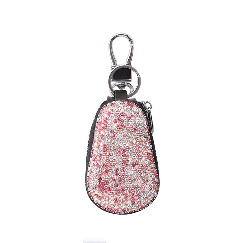 Bling Bling Autoschlüssel Tasche, Strass Glitzer Diamant Autoschlüssel Etui Leder Schlüsselanhänger Reißverschluss Schlüsselmäppchen Leder Schlüsseletui Schlüsseltasche Schlüsselring für Damen,Rosa Bling Bling Autoschlüssel Tasche, Strass Glitzer Diamant Autoschlüssel Etui Leder Schlüsselanhänger Reißverschluss Schlüsselmäppchen Leder Schlüsseletui Schlüsseltasche Schlüsselring für Damen,Rosa von Uposao