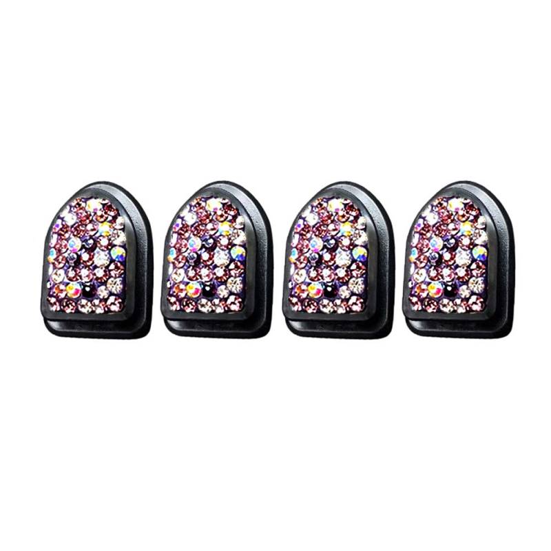 Bling Strass Auto Haken Glitzer,4 Stück Auto Kopfstützen Haken Kristall Diamant Auto Lagerung Haken Selbstklebend Auto Armaturenbrett Hakenhalter zum Aufhängen Schlüsselhalter USB-Kabel Kopfhörerkabel von Uposao