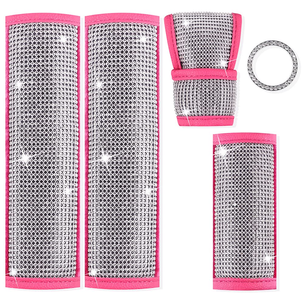 Bling Strass Auto Sicherheitsgurt Schulterpolster Kristall Universal Auto Handbremsenabdeckung Schlüsselstartring Schalthebelabdeckung Schaltknauf-Schutz Autoinnenraum Styling Zubehör für Frauen Bling Strass Auto Sicherheitsgurt Schulterpolster Kristall Universal Auto Handbremsenabdeckung Schlüsselstartring Schalthebelabdeckung Schaltknauf-Schutz Autoinnenraum Styling Zubehör für Frauen von Uposao