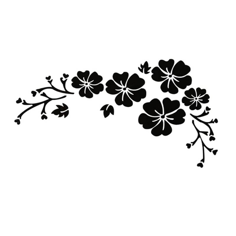 Uposao Blumenranke Autoaufkleber, 2 Stück Motorhaube Aufkleber Wasserdicht DIY Sticker, Personalisierte Aufkleber für Auto, Motorrad, Fahrrad, Roller, Bike von Uposao