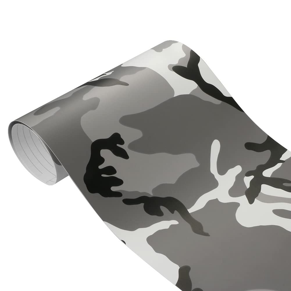 Camouflage Auto Folie,30cmx100cm Auto Vinylfolie Selbstklebende Tarnung Fahrzeug Lackschutzfolie Wasserdichter Auto Schutz Folie Autoaufkleber für Auto SUV LKW Bike Motorrad Boot Laptop von Uposao