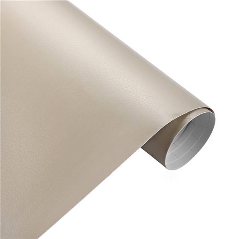 Uposao DIY Auto Folie Vinyl,Wasserdichter Autofolie Aufkleber Klebefolie Selbstklebend DIY Dekorative Aufkleber Lackschutzfolie Innenraum Zubehör für Auto, Fahrrad, Motorrad,30cmx152cm,Beige von Uposao