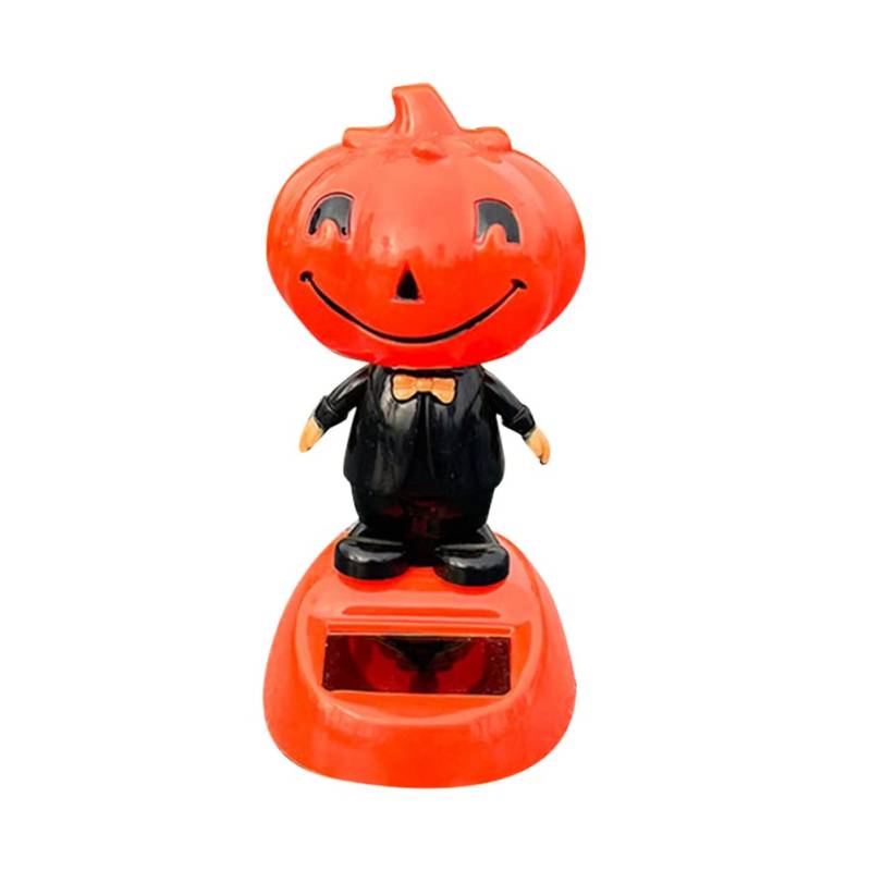 Solar Tanzen Spielzeug Figur,Solar Wackel Figur Tanzendes Dekorationsspielzeug Auto-Armaturenbrett Ornamente Puppe Auto Dekor Für Auto, Büro, Schreibtisch Kinderspielzeug Geschenke Kürbis Skelett von Uposao
