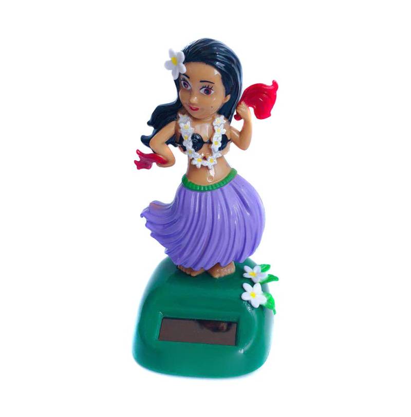 Tanzende Solarfigur Hula Girl,Solar Wackel Figur,Hawaii Mädchen Figur Auto-Armaturenbrett Ornamente Puppe Auto Schwingenden Kopfschütteln Spielzeug Dekor Für Die Fensterbank, Auto, Büro, Schreibtisch von Uposao