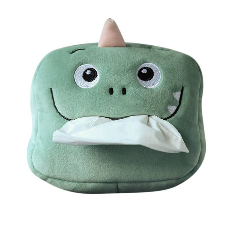 Taschentuchbox Auto, Süße Cartoon Dinosaurier Plüsch Auto Taschentuchhalter Hängender Serviettenhalter Taschentuchspender Auto Tissue Box Papierhandtuchhalter für Autositz, Zuhause,Badezimmer von Uposao