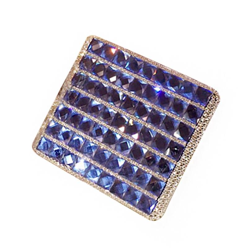 Uposao Damen Glitzer Zigarettenetui,Bling Strass Klein Zigarettenschachtel Box 20 Zigaretten Edelstahl Auto Strass Tragbare Zigarettenbox Zigarettenhülle Zigarettenkasten für Drehzigaretten,Blau von Uposao
