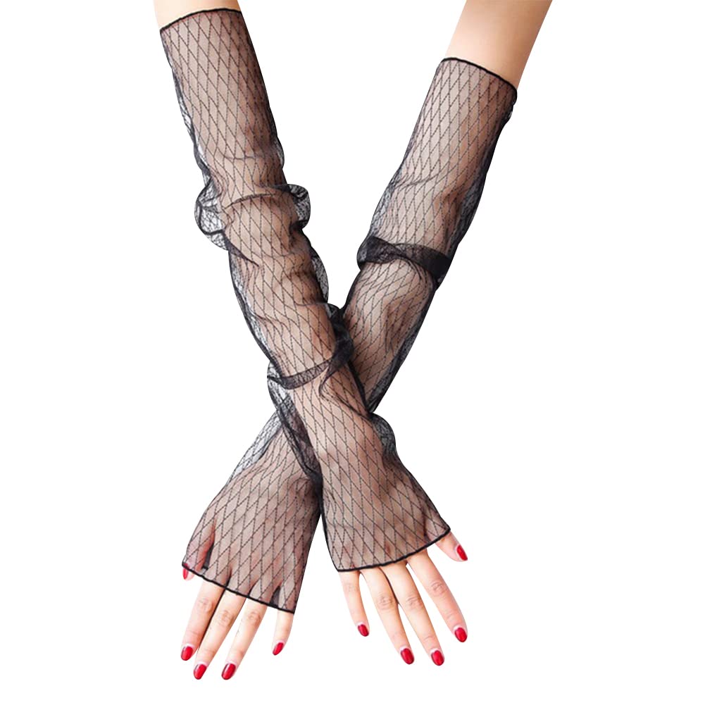 Uposao Handschuhe für Damen, Sommer Elegant Spitze Lang Handschuhe Armstulpen Sonnenschutz Fingerlose Handstulpen Hochzeit Brautstulpen Fahrhandschuhe für Hochzeit Party Karneval,Schwarz #2 Uposao Handschuhe für Damen, Sommer Elegant Spitze Lang Handschuhe Armstulpen Sonnenschutz Fingerlose Handstulpen Hochzeit Brautstulpen Fahrhandschuhe für Hochzeit Party Karneval,Schwarz #2 von Uposao