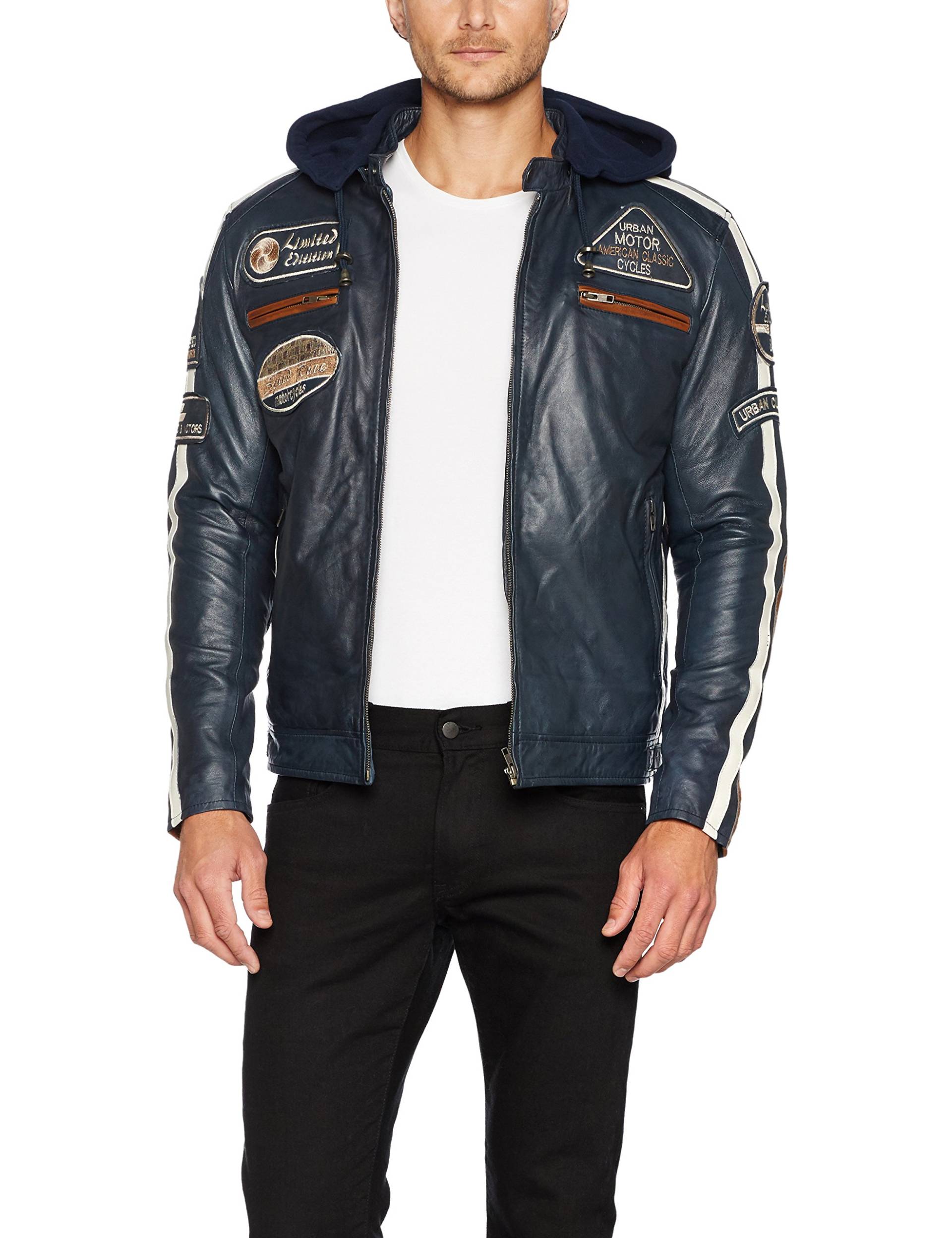 Urban Leather 58 Herren Jacke, Navy Blue, Große : 2XL UR-13, Navy Blau von URBAN 5884