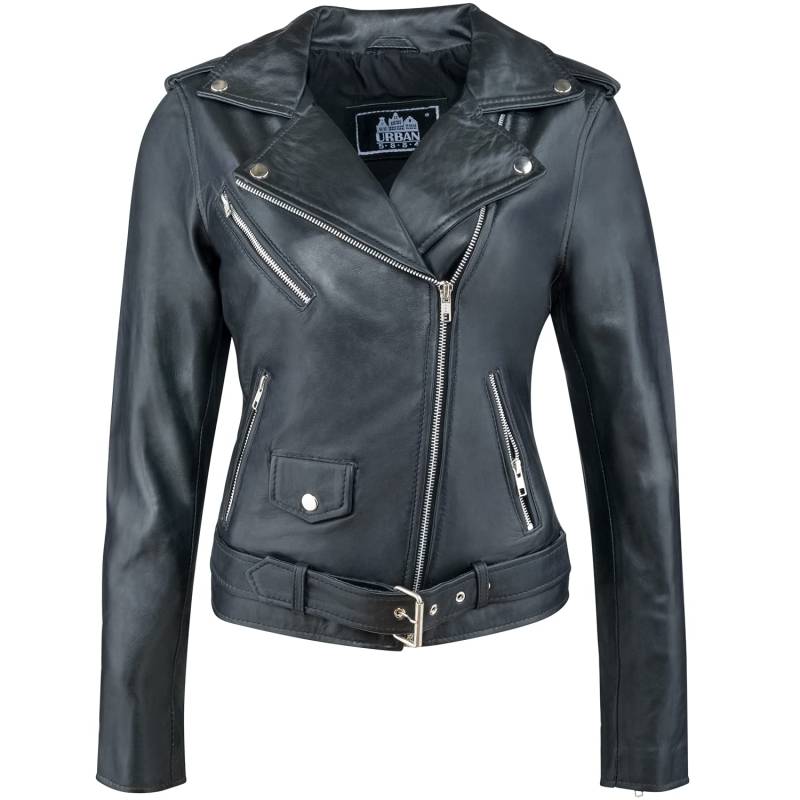 Urban Leather Damen Ur-134 Damen Jacke biker Perfecto Ladies, Schwarz, XXL EU von Urban Leather