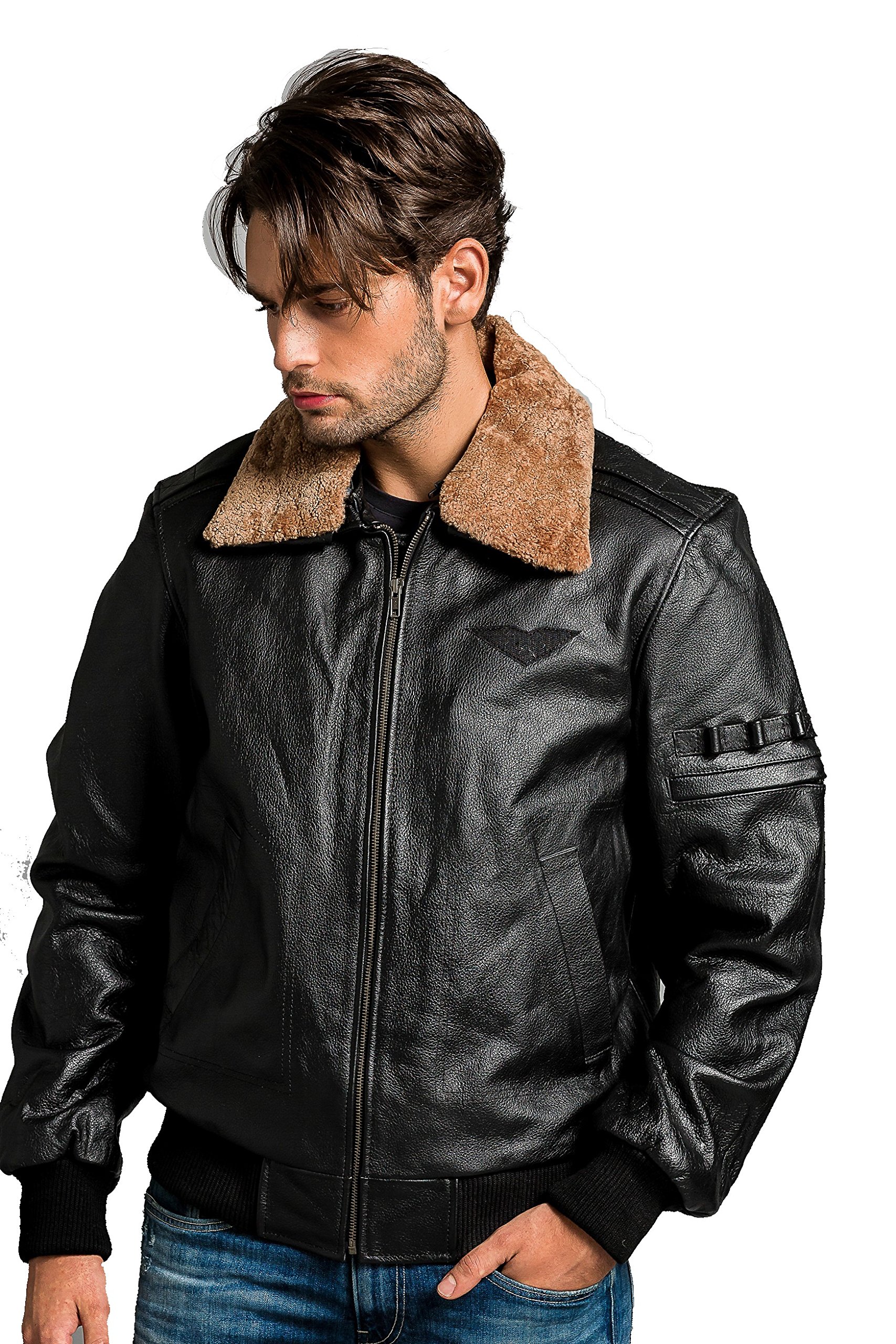 Urban Leather UR-83 Retro Fliegerjacke Pilot, Schwarz, Große : L Urban Leather UR-83 Retro Fliegerjacke Pilot, Schwarz, Große : L von Urban Leather