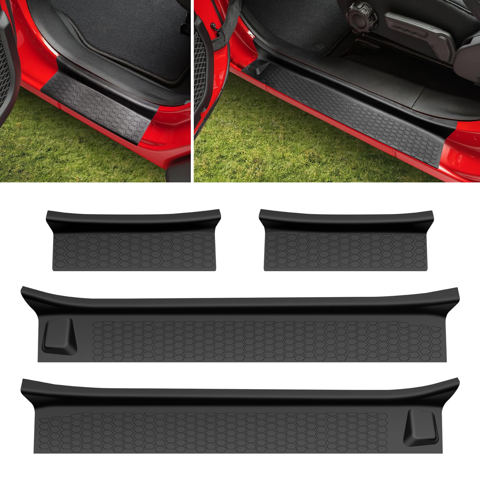 Utiiy Einstiegsleisten Kit Fit für 2018–2024 Jeep Wrangler JL Unlimited, Einstiegsleisten Schutz für 2020–2024 Jeep Gladiator, Einstiegsschutz für Wrangler JLU&Gladiator JT 4-Türer-Zubehör Utiiy Einstiegsleisten Kit Fit für 2018–2024 Jeep Wrangler JL Unlimited, Einstiegsleisten Schutz für 2020–2024 Jeep Gladiator, Einstiegsschutz für Wrangler JLU&Gladiator JT 4-Türer-Zubehör von Utiiy