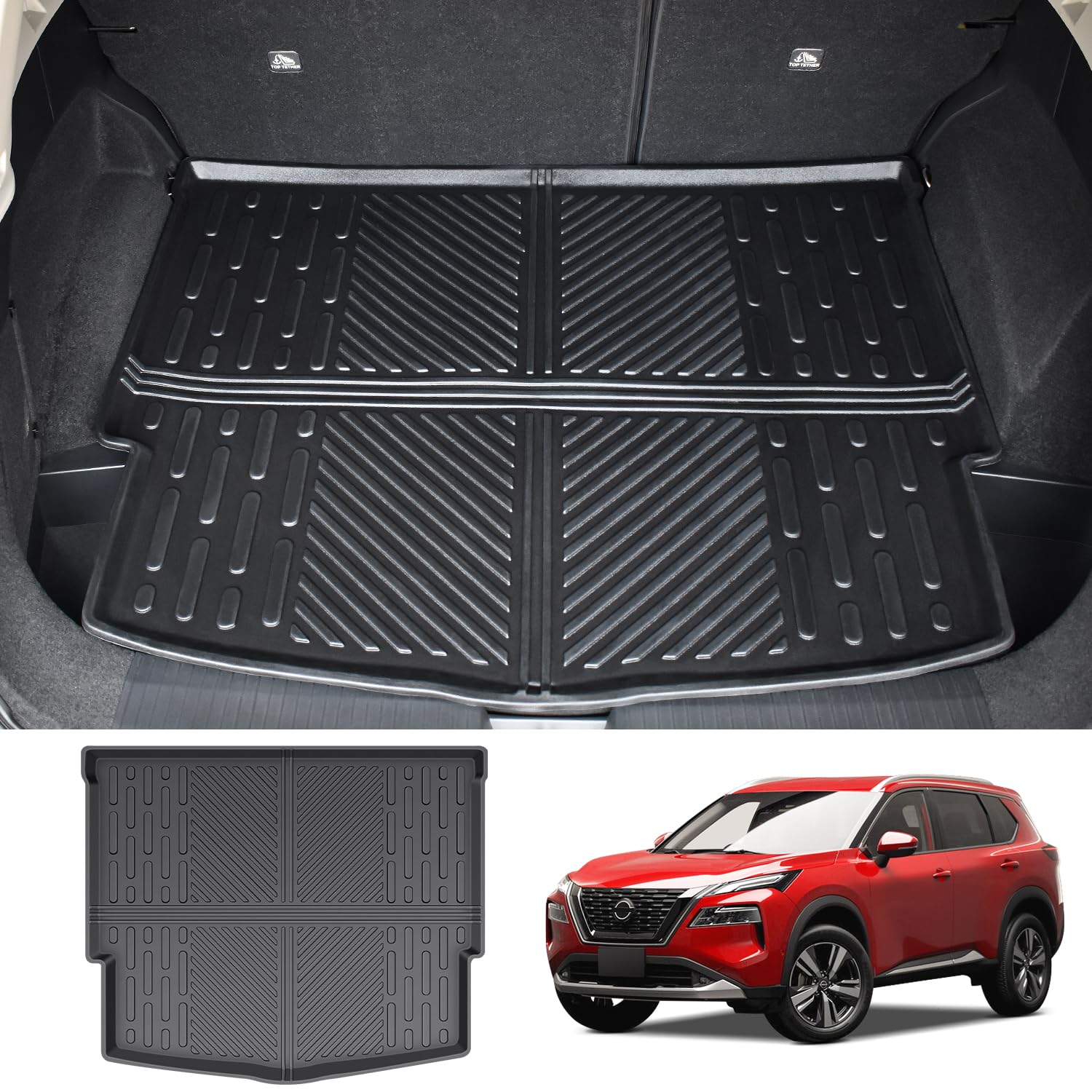Utiiy Passend für Nissan Rogue Cargo Mat 2021–2023 TPE Cargo Liner Allwetter-Kofferraummatte für 2021 2022 2023 Nissan Rogue Zubehör Utiiy Passend für Nissan Rogue Cargo Mat 2021–2023 TPE Cargo Liner Allwetter-Kofferraummatte für 2021 2022 2023 Nissan Rogue Zubehör von Utiiy