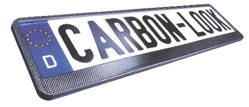 2 Stück Carbon Look Kennzeichenhalter, Kennzeichenrahmen, Nummernschildhalter von Utsch