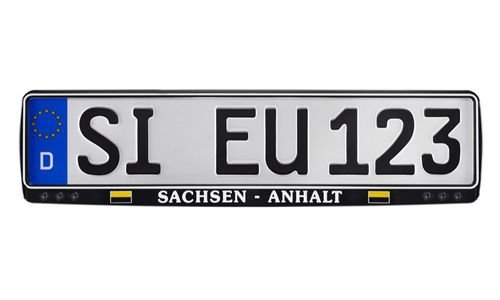 2St. "Sachsen-Anhalt" Kennzeichenhalter,Kennzeichenrahmen,Nummernschildhalter von Utsch
