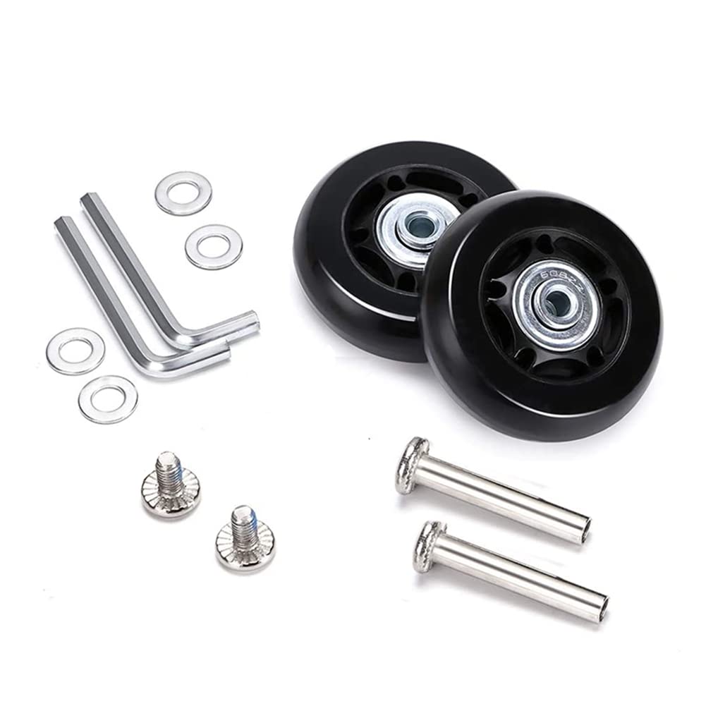 Uxsjakjsd 1 Satz mit 2 Ersatzrädern für Gepäck, Koffer, Gummi, Lenkrollen, Lager, Reparatursätze, 60 mm X 18 mm Uxsjakjsd 1 Satz mit 2 Ersatzrädern für Gepäck, Koffer, Gummi, Lenkrollen, Lager, Reparatursätze, 60 mm X 18 mm von Uxsjakjsd