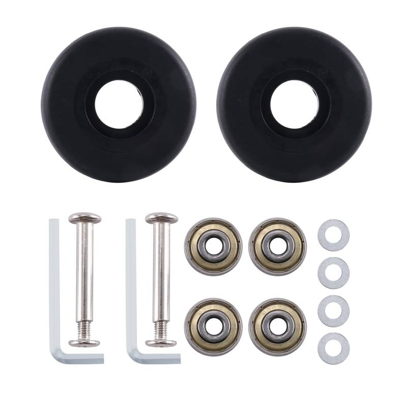Uxsjakjsd 50 Mm X 18 Mm ErsatzräDer für GepäCkkoffer, PU-Lenkrollen, Kohlenstoffstahllager, ReparatursäTze von Uxsjakjsd