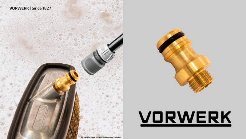 Vorwerk | Schlauchkupplung | Fitting | 1/4" Außengewinde | kompatibel mit Gardena | Vorwerk Flächenwascher von Vorwerk