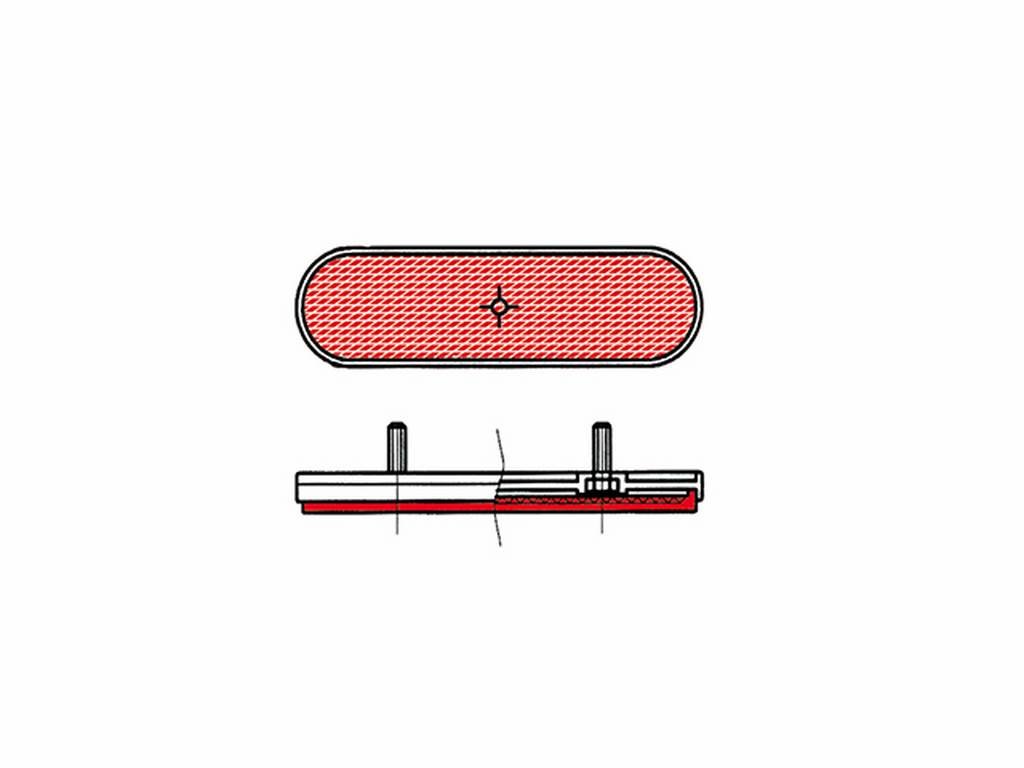 V PARTS 8160/54 Reflektor oval hinten, Rot V PARTS 8160/54 Reflektor oval hinten, Rot von Global Parts