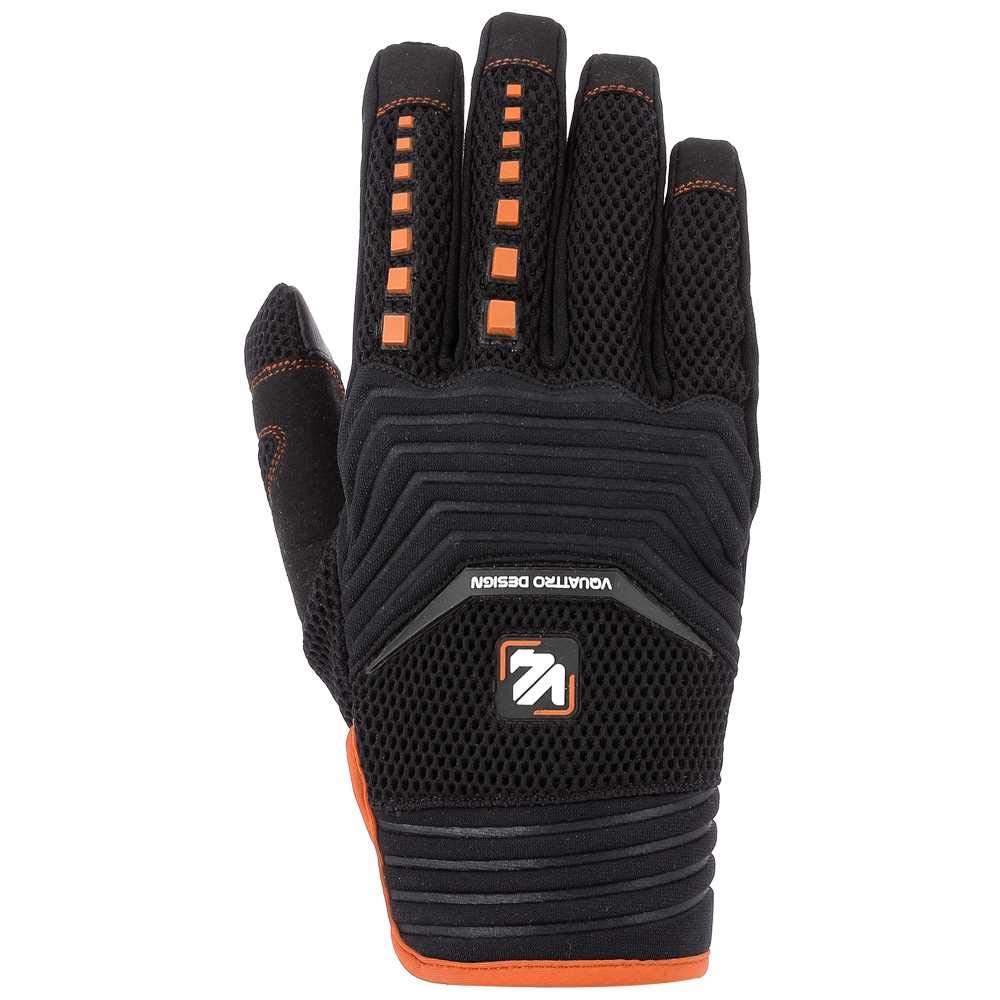 V Quattro Design Mx 18 Herren-Handschuhe, Schwarz/Orange, Größe M von V Quattro Design