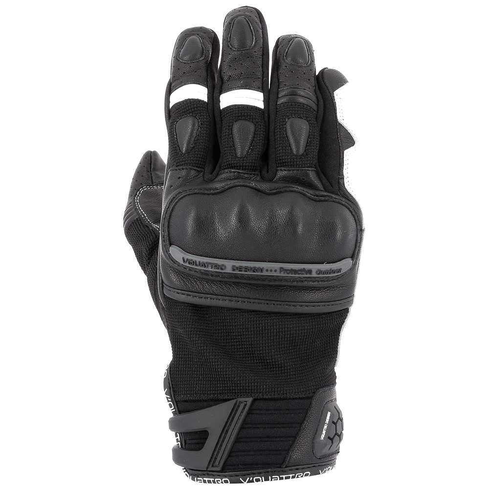 V Quattro Design Road Star Herren Handschuhe, Schwarz/Weiß, Größe M von V Quattro Design