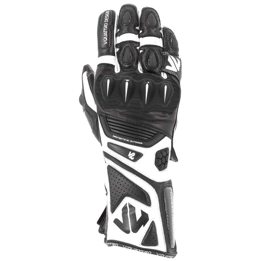 V Quattro Design Rr 18 Herren Handschuhe, Schwarz/Weiß, Größe M von V Quattro Design