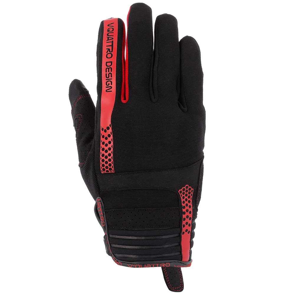 V Quattro Design Rush 18 Herren Handschuhe, Schwarz/Rot, Größe 3XL von V Quattro Design