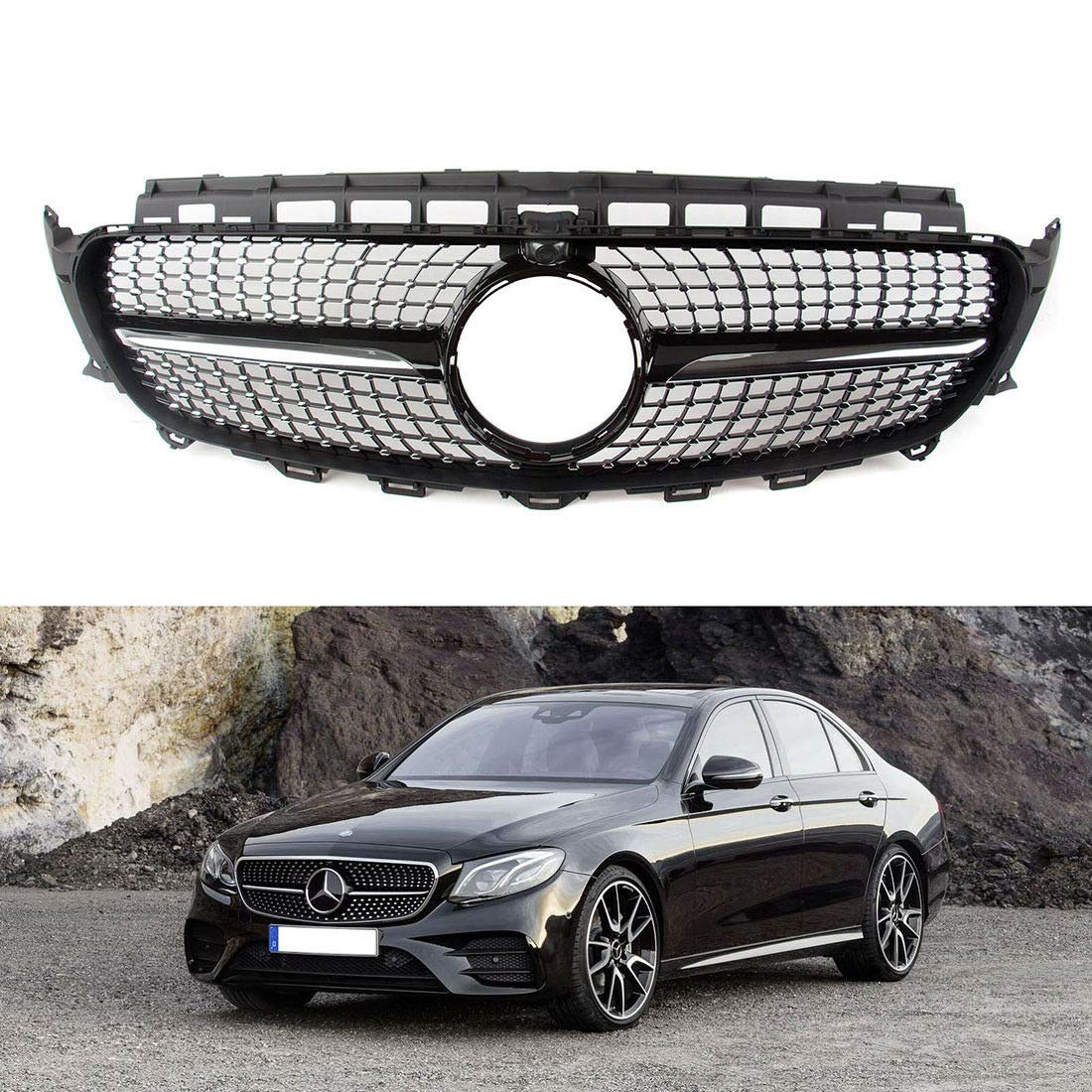 Front-Stoßstangengitter für 2016 bis 2019 A238 E-Klasse E200 E300 E400 E43 AMG Diamant Front-Stoßstangengitter für 2016 bis 2019 A238 E-Klasse E200 E300 E400 E43 AMG Diamant von V6 AUTO PARTS