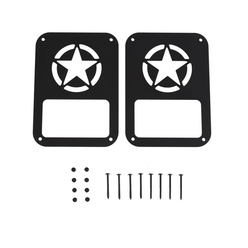 V8 GOD JK Star Rücklicht-Abdeckung, Rücklichtschutz, Käfig für Jeep JK Wrangler 2007–2018 – Paar von V8 GOD
