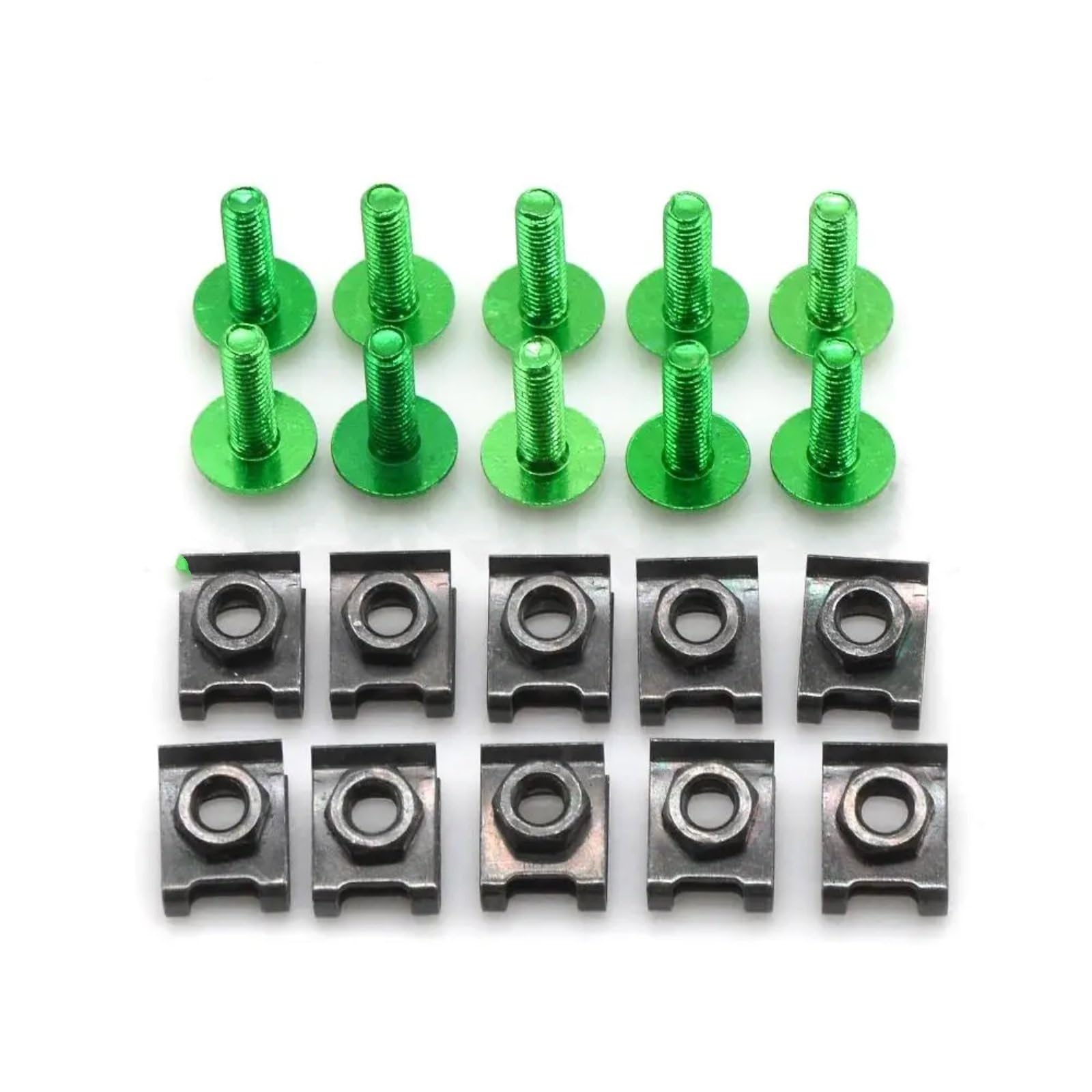 VAAKLM Kompatibel Mit Aprilia Für Tuono V4 Für 1100rr Factory Für Rs125. Motorradverkleidungsschrauben, Befestigungsclips, Karosseriefedermuttern-Schraubensatz Motorräder Schrauben(Green) von VAAKLM