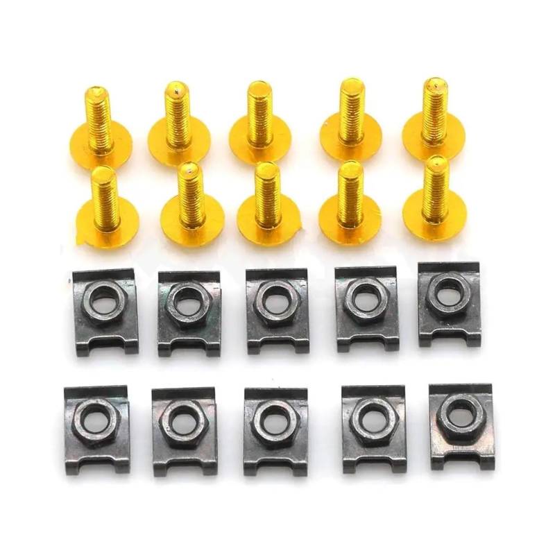 VAAKLM Kompatibel Mit Aprilia Für Tuono V4 Für 1100rr Factory Für Rs125. Motorradverkleidungsschrauben, Befestigungsclips, Karosseriefedermuttern-Schraubensatz Motorräder Schrauben(Yellow) von VAAKLM