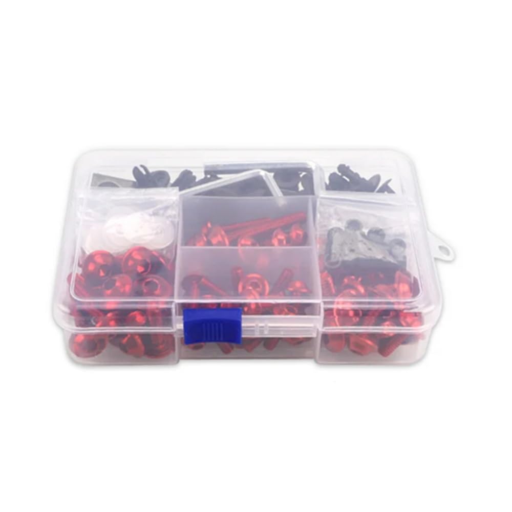 VAAKLM Kompatibel Mit C650 Sport Für C650gt Für F650 Motorrad Komplettes Verkleidungsschraubenset Motorrad Motorrad Schraubklemme Schraubklemme Motorräder Schrauben(Red) von VAAKLM