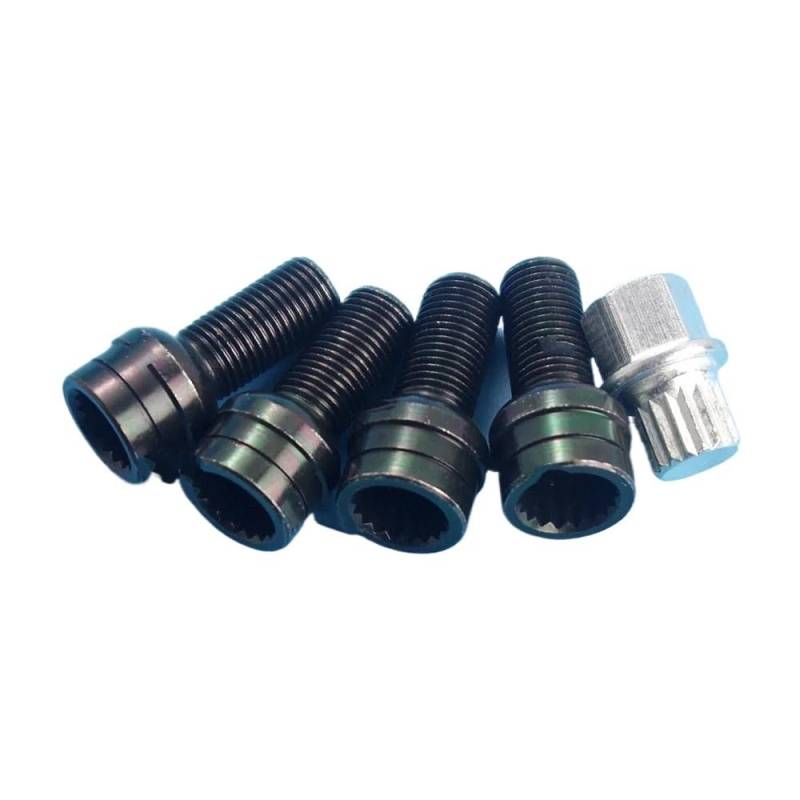 VAAKLM Kompatibel Mit Caddy 2004-2008 Achsreifenschrauben Stahlschrauben Autoteile Nabenschrauben Radschrauben Autoteile Radteile OEM:8D0601139F006 Schloss Radbolzen von VAAKLM