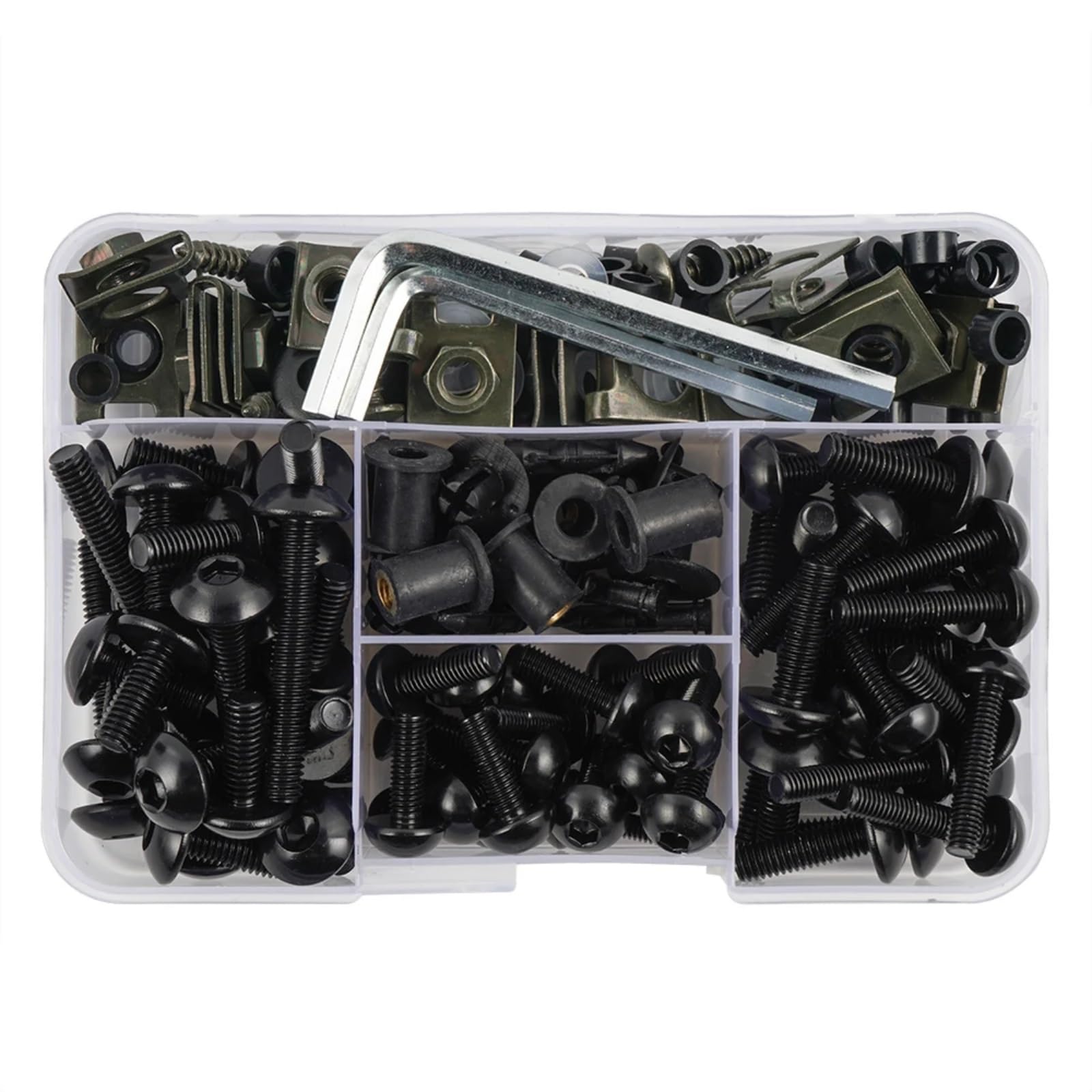 VAAKLM Kompatibel Mit Cbr125r 2005–2011 Für Cbr600f2 1991–1994 Für Cbr600rr 2003–2020, Karosserieschrauben, Verkleidungsschrauben-Set, Motorrad-Schraubklemme Motorräder Schrauben(Black) von VAAKLM