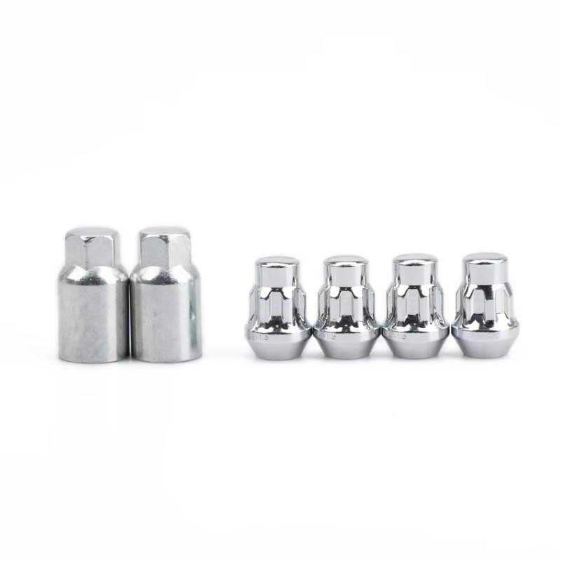 VAAKLM Kompatibel Mit Chevrolet Für S10 1992 1993 1994 1995 1996 1997 1998 1999 2000 2001 2002 2003 2004 4 Muttern + 2 Schlüssel 33 Mm Radmuttern M12 X 1,5 Felgen Auto Schloss Radbolzen von VAAKLM