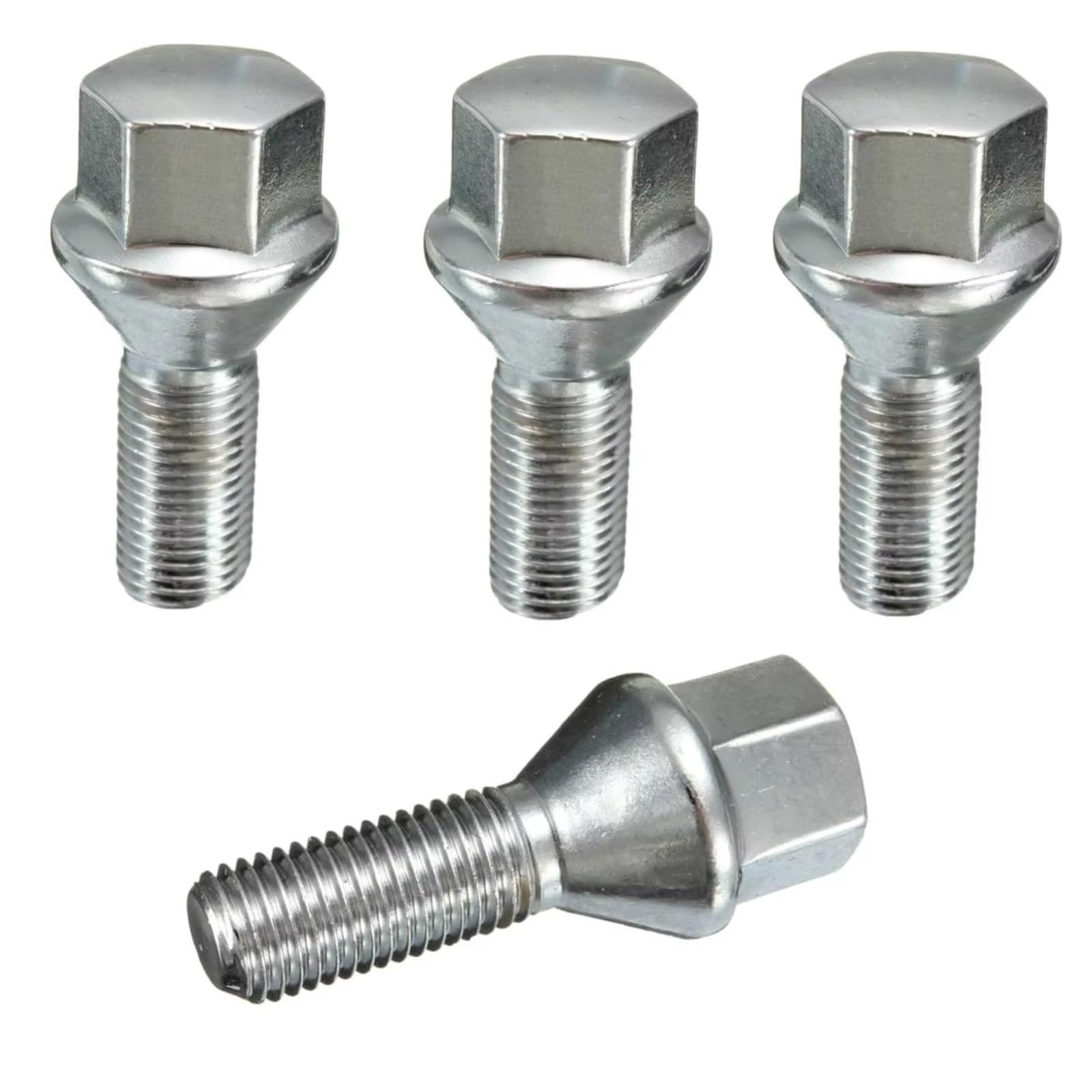 VAAKLM Kompatibel Mit E21 E30 E36 E46 E90 E91 E92 E93 3er 1975–2012 1/4 Stück Radmutter Bolzen Radbolzen Legierung M12 X 1,5 Mm Reifenschraubenbolzen Schloss Radbolzen(4PCS) von VAAKLM