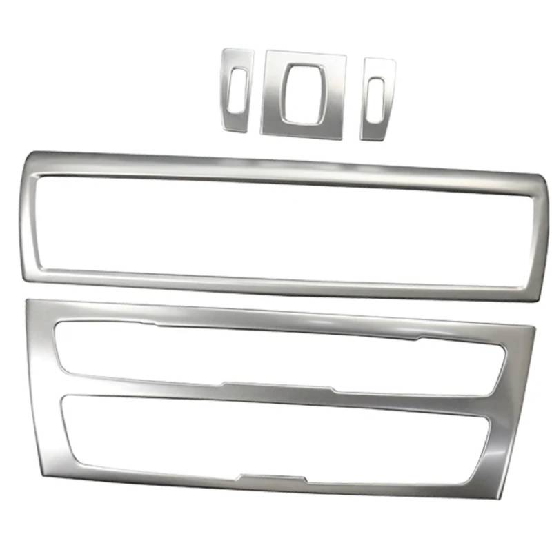 VAAKLM Kompatibel Mit Für 1 2 Series F20 F21 F22 F23 2012 2013 2014 2015 2016 Auto-Styling-Konsole CD-Panel-Rahmen Dekorative AC-Lüftungsschlitze-Abdeckung Auto Klimaanlage Outlet(A Model Silver) von VAAKLM