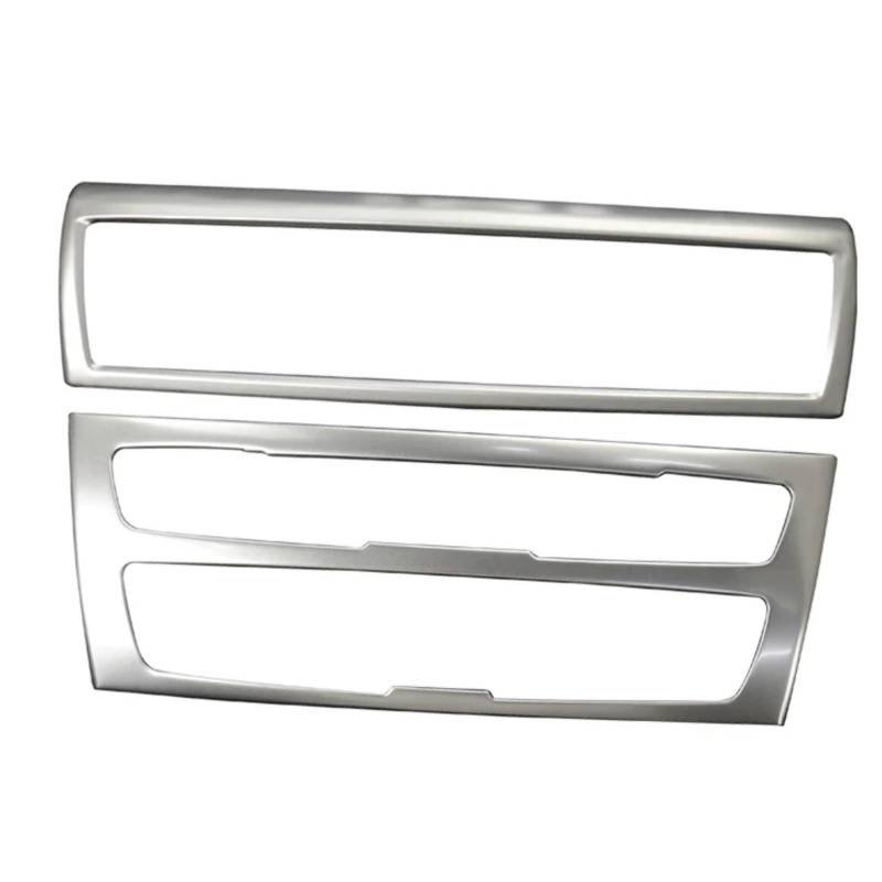 VAAKLM Kompatibel Mit Für 1 2 Series F20 F21 F22 F23 2012 2013 2014 2015 2016 Auto-Styling-Konsole CD-Panel-Rahmen Dekorative AC-Lüftungsschlitze-Abdeckung Auto Klimaanlage Outlet(B Model Silver) von VAAKLM