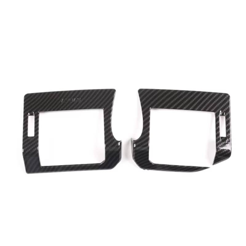 VAAKLM Kompatibel Mit Land Für Rover Für Defender 110 130 2020 2021 Auto Innen Zubehör AC Vent Rahmen Abdeckung Trim Auto Klimaanlage Outlet(Carbon Fiber Pattern) von VAAKLM