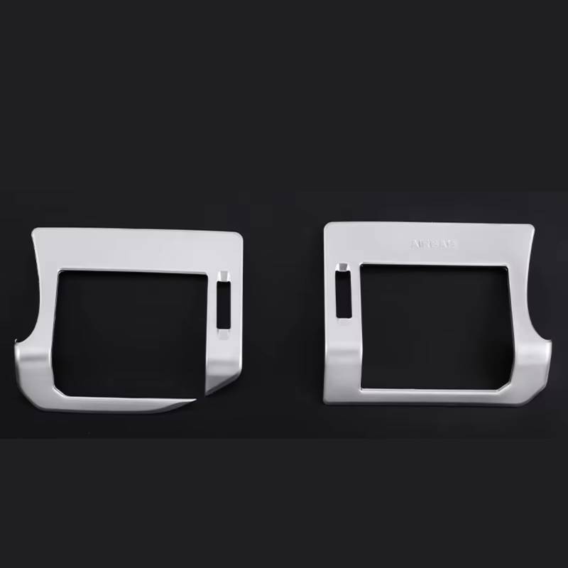 VAAKLM Kompatibel Mit Land Für Rover Für Defender 110 130 2020 2021 Auto Innen Zubehör AC Vent Rahmen Abdeckung Trim Auto Klimaanlage Outlet(Silver) von VAAKLM