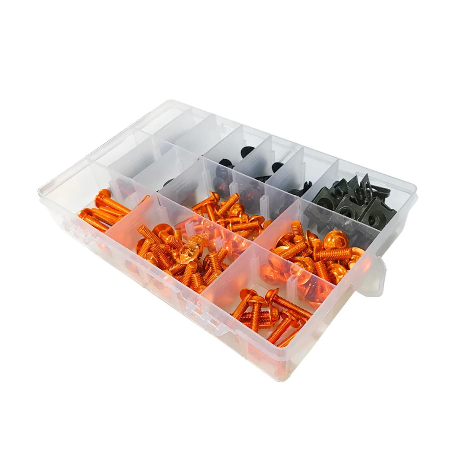 VAAKLM Kompatibel Mit R-Ninet Für G310gs Verkleidungsschrauben-Set Karosserie-Schraubenmutter Farbe Befestigungsschraube Mutter-Clip-Set Motorrad-Schrauben-Set Motorräder Schrauben(Orange) von VAAKLM