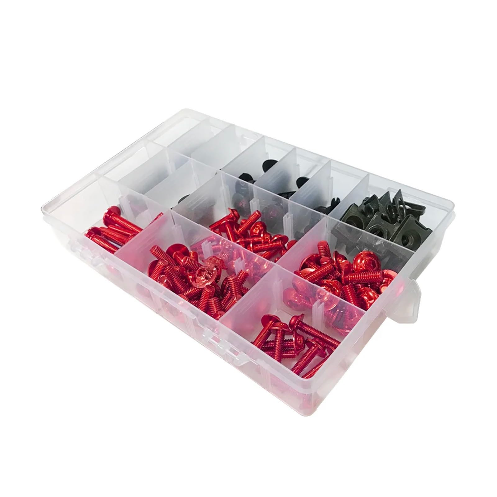 VAAKLM Kompatibel Mit R-Ninet Für G310gs Verkleidungsschrauben-Set Karosserie-Schraubenmutter Farbe Befestigungsschraube Mutter-Clip-Set Motorrad-Schrauben-Set Motorräder Schrauben(Red) von VAAKLM