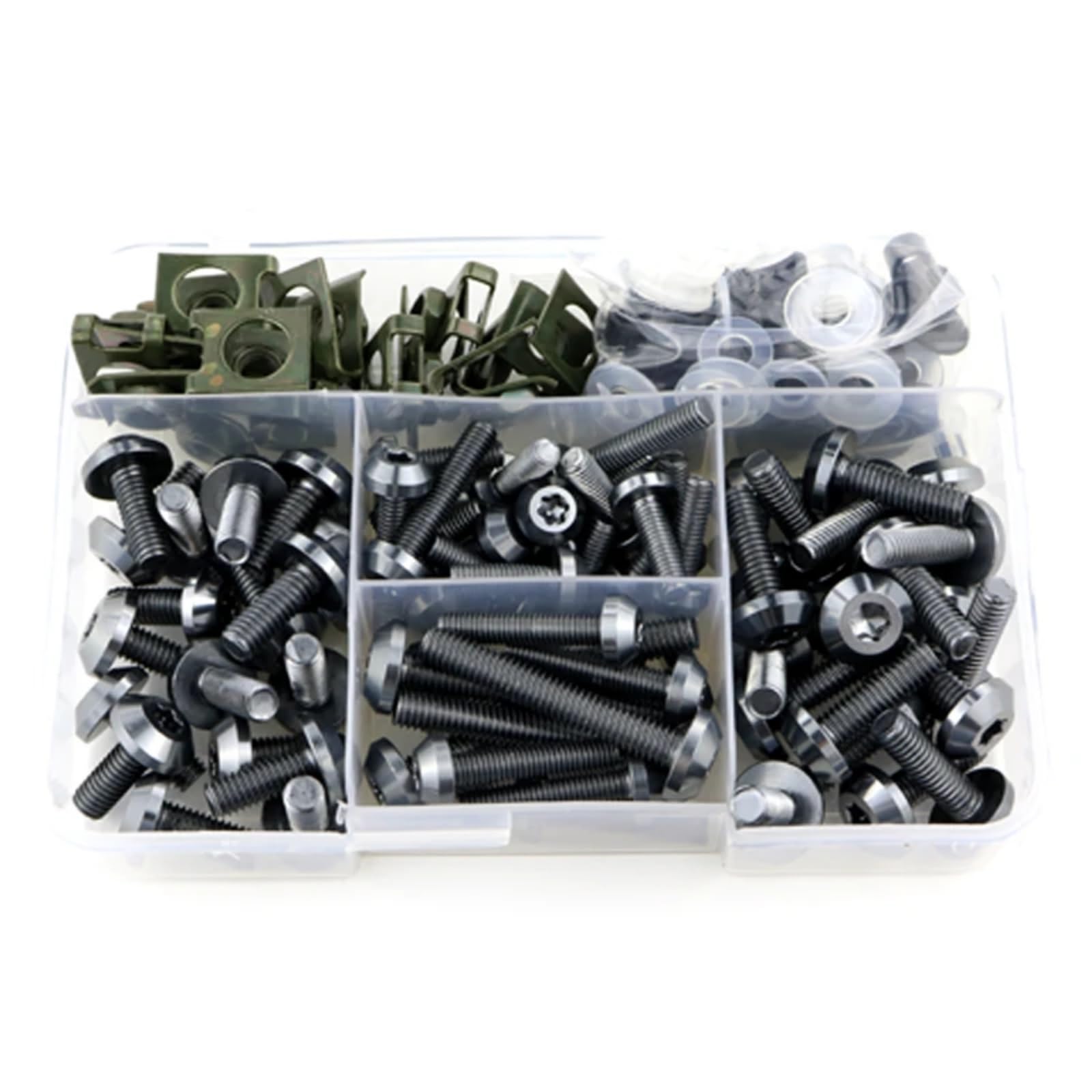 VAAKLM Kompatibel Mit S1000rr S1000r S1000xr Für R Nine T Hp4 Motorradzubehör Komplettes Komplettes Verkleidungsschrauben-Set Schrauben Muttern Clips Motorräder Schrauben(Titanium) von VAAKLM