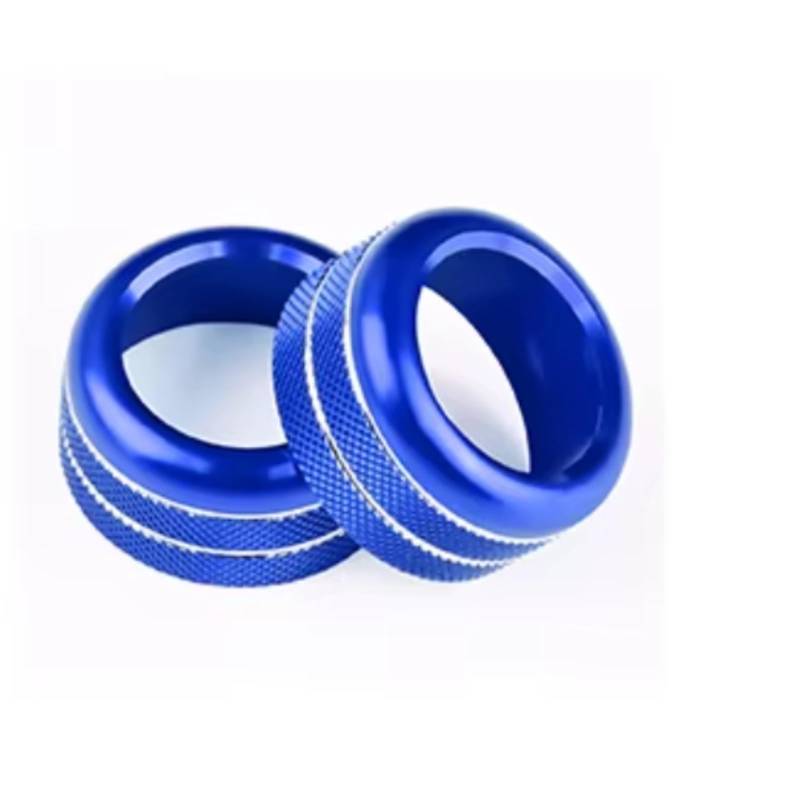 VAAKLM Kompatibel Mit Subaru Für BRZ 2021 2022 2023 2024 Auto AC Air Cover Zustand Vent Outlet Innere Und Äußere Aufkleber Auto Klimaanlage Outlet(2PCS Inner Blue) von VAAKLM