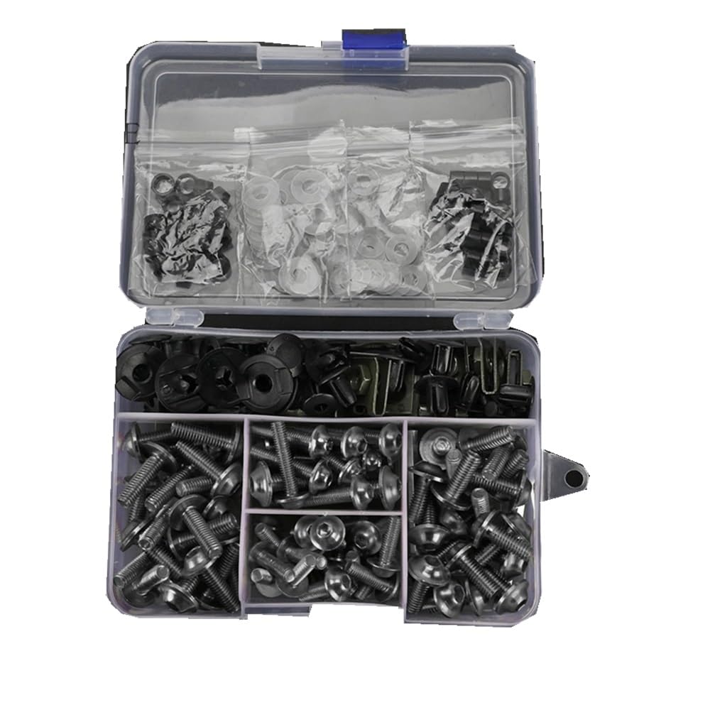 VAAKLM Kompatibel Mit Sym Für Cruisym 300i Für Maxsym 400 Für Maxsym 600 Motorrad-Vollverkleidungsschrauben-Set, Schrauben, Muttern, CNC-Motorrad-Schrauben-Set Motorräder Schrauben(Gray) von VAAKLM